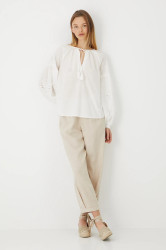 Bavlněná halenka Medicine dámská, bílá barva, s aplikací