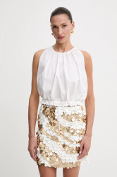 Bavlněná halenka Pinko dámská, bílá barva, hladká, 104953 A2CR