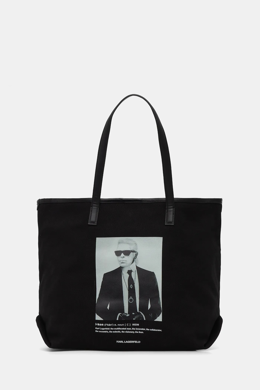 Bavlněná kabelka Karl Lagerfeld K/ESSENTIAL černá barva, B1W50059