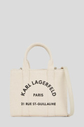 Bavlněná kabelka Karl Lagerfeld K/RSG béžová barva, A3W50118