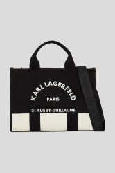 Bavlněná kabelka Karl Lagerfeld K/RSG černá barva, A3W50025