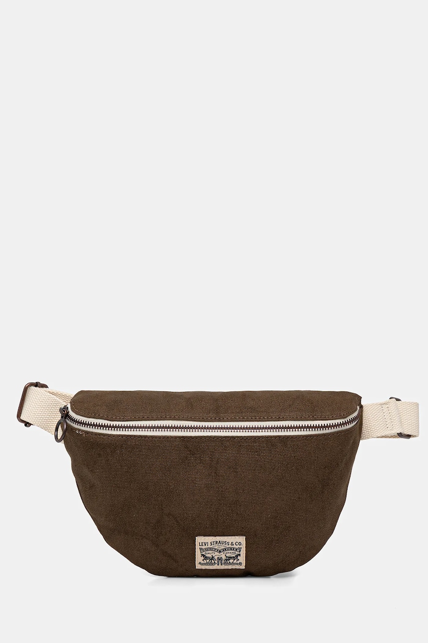 Bavlněná kabelka Levi's hnědá barva, 002H1-0003