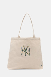 Bavlněná kabelka New Era béžová barva, 60667101