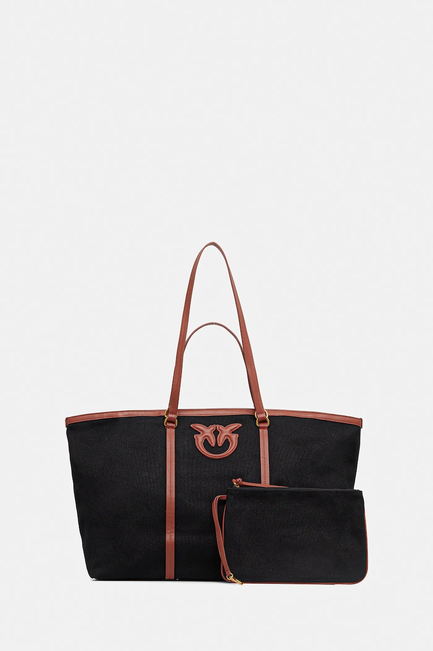 Bavlněná kabelka Pinko černá barva, 104715 A2G2