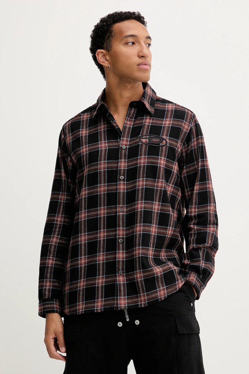 Bavlněná košile Diesel S-SIMPLY-AJFI