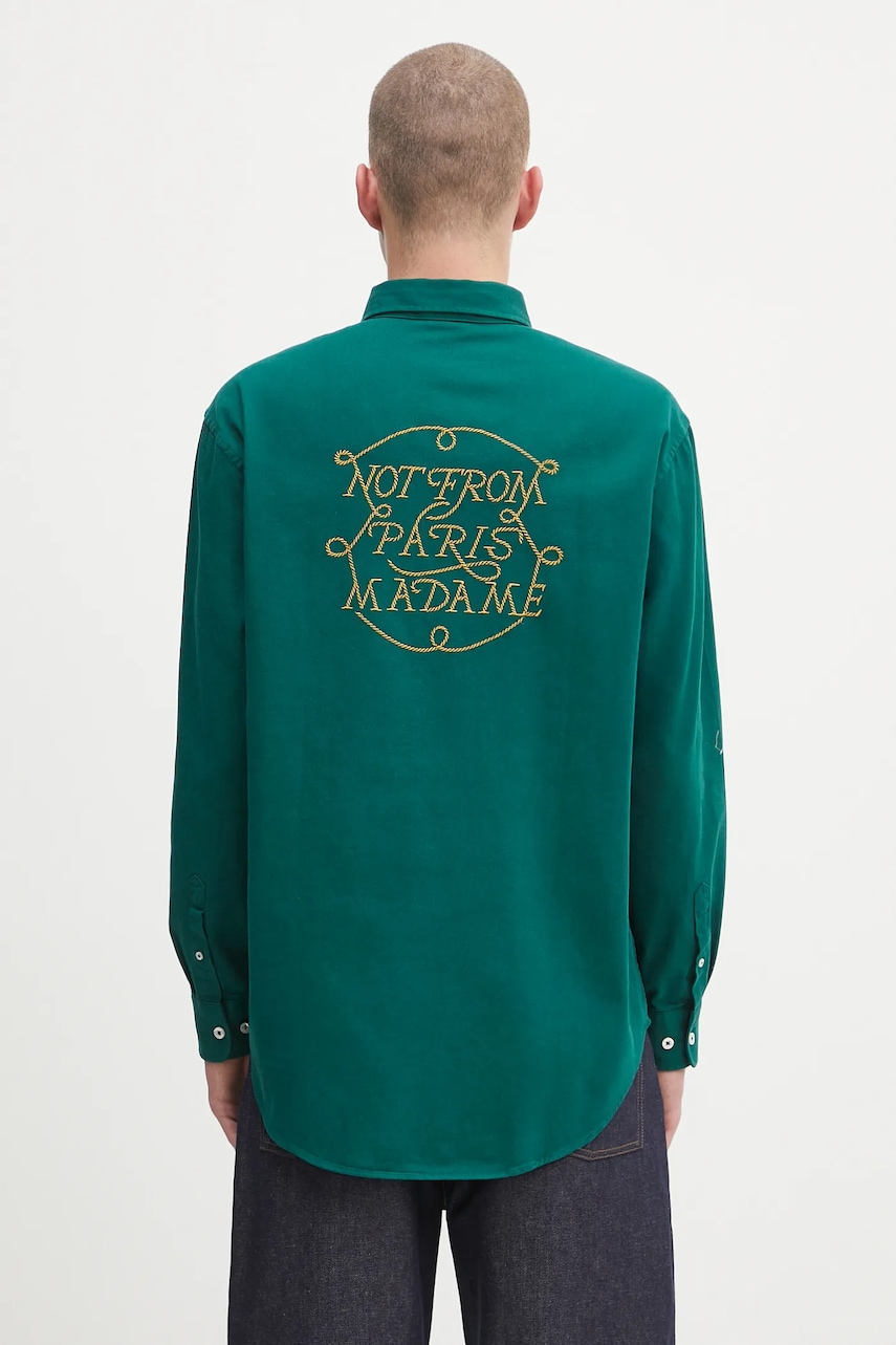 Bavlněná košile Drôle de Monsieur La Chemise Slogan Tresses