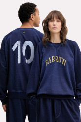 Bavlněná mikina Barrow tmavomodrá barva, s potiskem, F5BWUASW026