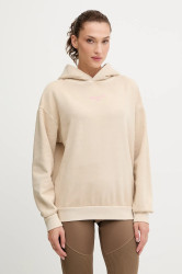 Bavlněná mikina BOGNER Fire+Ice SIBEL dámská, béžová barva, s kapucí, s potiskem, 84909761