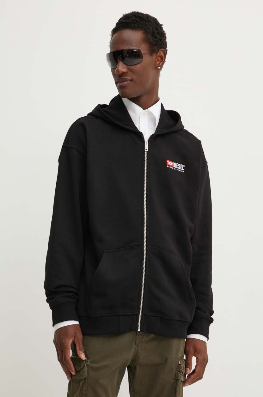 Bavlněná mikina Diesel S-BOXT-HOOD-ZIP-DIV