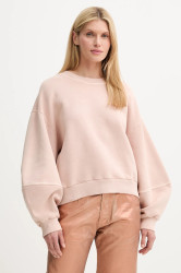 Bavlněná mikina G-Star dámská, oranžová barva, hladká, D26361-D993