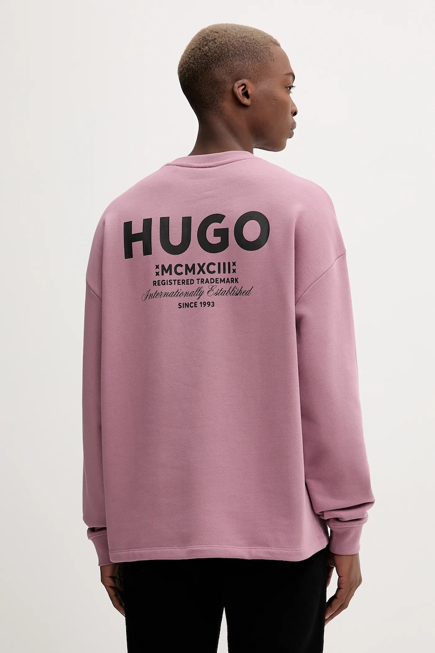 Bavlněná mikina Hugo Blue Naviu