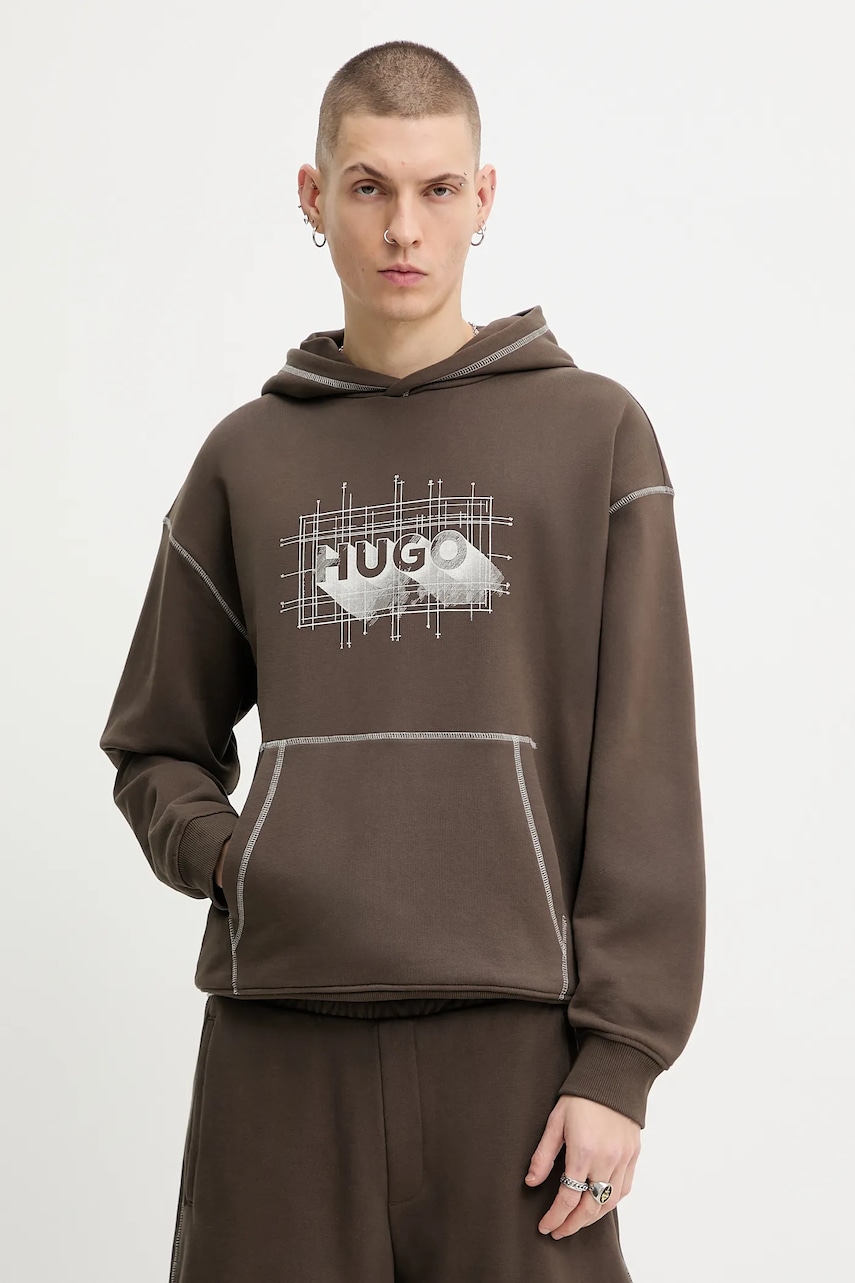 Bavlněná mikina Hugo Blue Nothalium