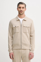 Bavlněná mikina Joop! pánská, béžová barva, hladká, 30100508
