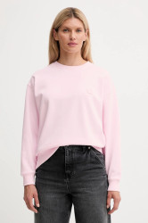 Bavlněná mikina Kenzo dámská, růžová barva, hladká, FF52SW1804MF