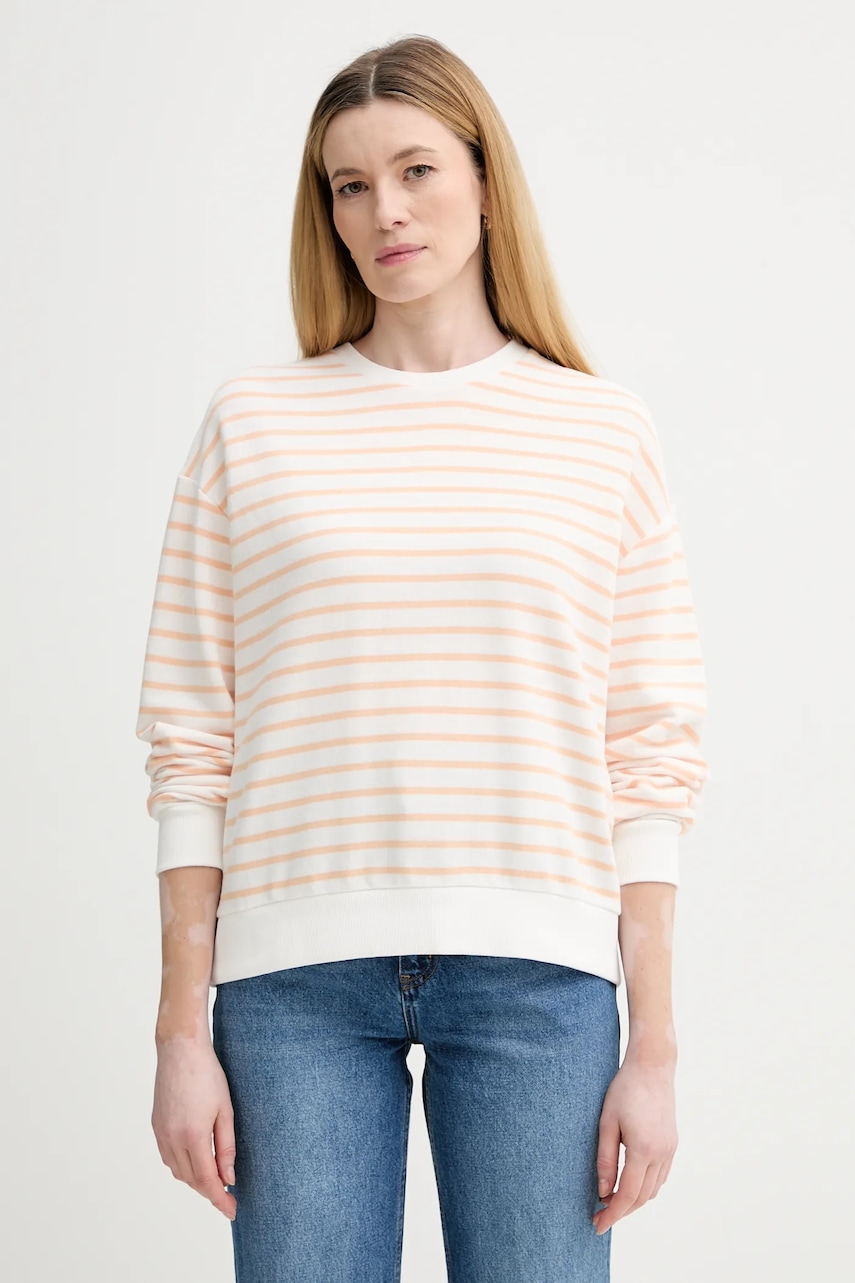 Bavlněná mikina Marc O'Polo dámská, oranžová barva, vzorovaná, 5000007892