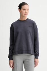 Bavlněná mikina Marc O'Polo dámská, tmavomodrá barva, hladká, 5000007724