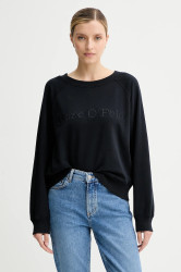 Bavlněná mikina Marc O'Polo dámská, tmavomodrá barva, s aplikací, 508407354063