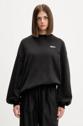 Bavlněná mikina Puma PUMA x ROSÉ dámská, černá barva, hladká, 633803