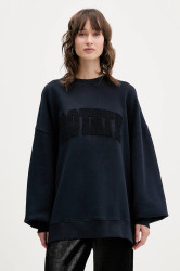 Bavlněná mikina Rotate dámská, tmavomodrá barva, s aplikací, 1153162318