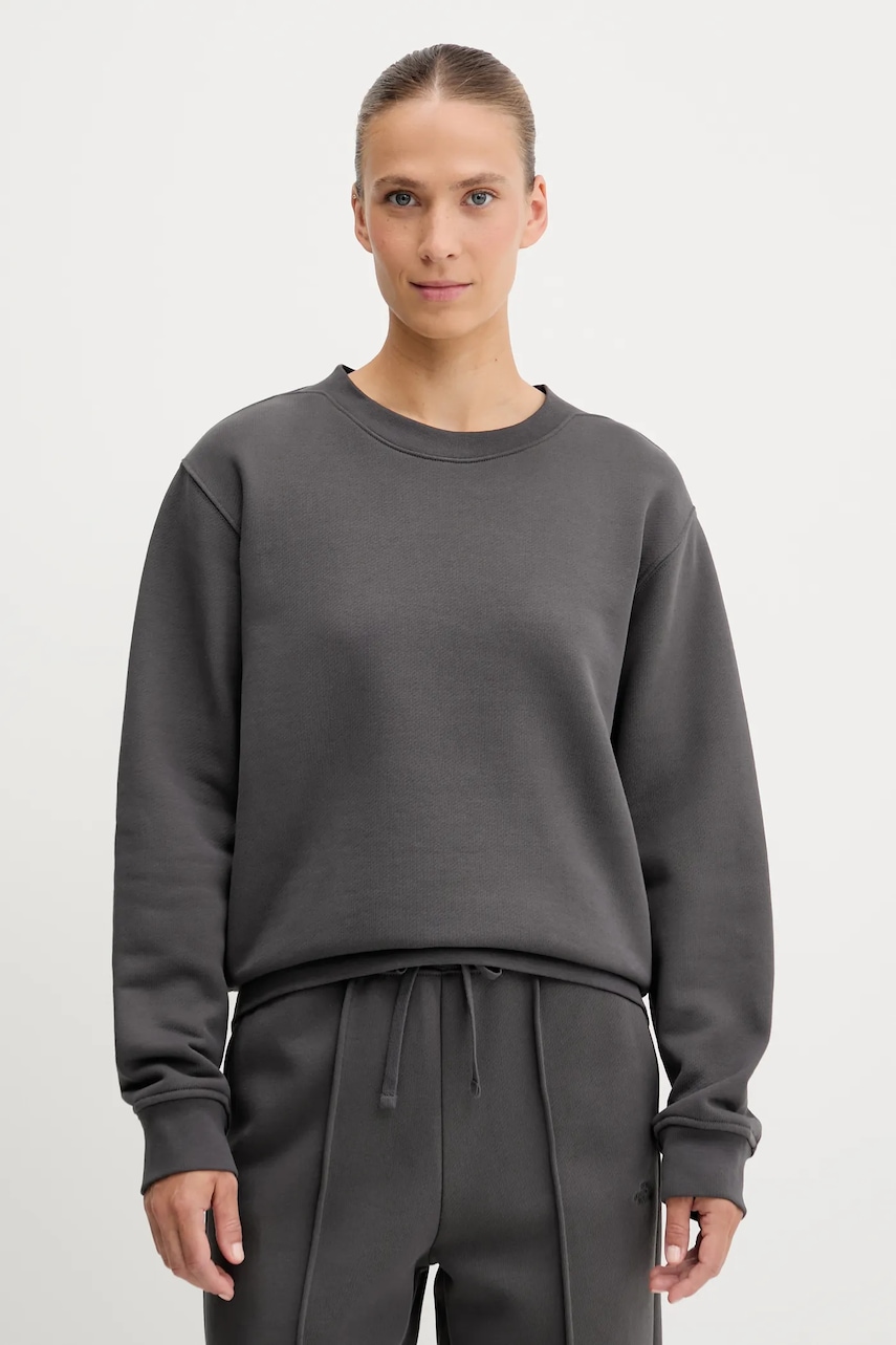 Bavlněná mikina The North Face Dome Relaxed dámská, šedá barva, hladká, NF0A8EU4RHI1