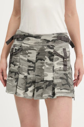 Bavlněná sukně Guess Originals šedá barva, mini, áčková, W5YD0O WHFN1