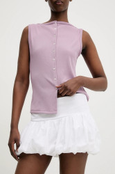 Bavlněná sukně Hollister Co. bílá barva, mini, áčková, KI343-3139