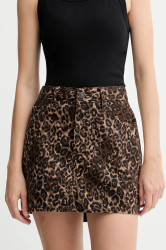 Bavlněná sukně Levi's hnědá barva, mini, pouzdrová, A4694