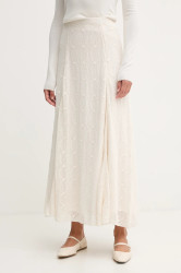 Bavlněná sukně Pedro del Hierro béžová barva, maxi, áčková, 7592135