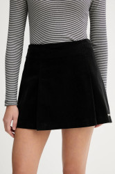 Bavlněná sukně Tommy Jeans černá barva, mini, áčková, DW0DW22512