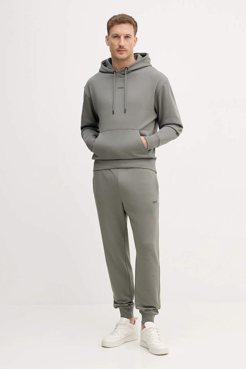 Bavlněná tepláková souprava BOSS Orange TracksuitWesmallhood