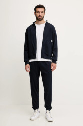 Bavlněná tepláková souprava EA7 Emporio Armani pánská, tmavomodrá barva, AF12681.7M000206
