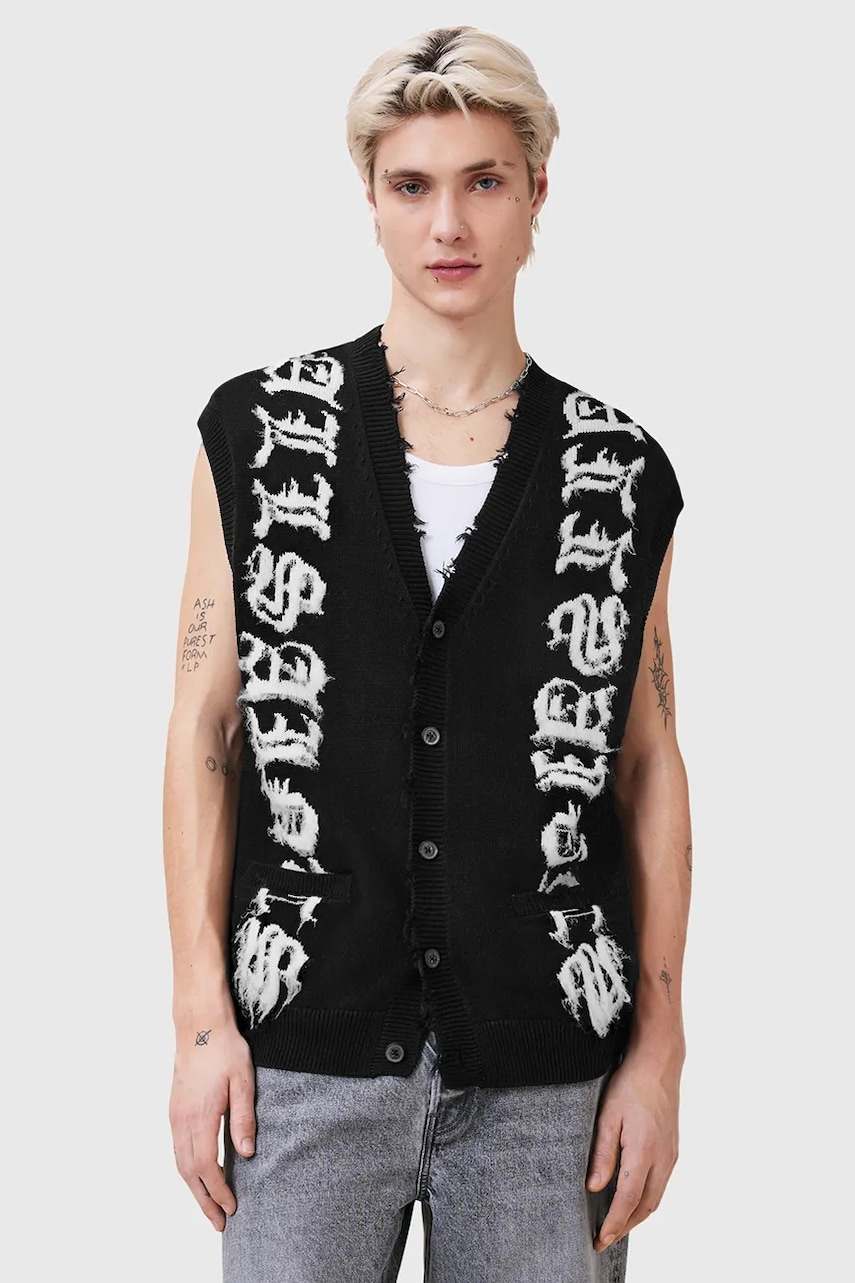 Bavlněná vesta AllSaints SCRIPTURE