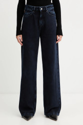 Bavlněné džíny BOSS Orange C_MARLENE HR 8.0 dámské, tmavomodrá barva, 50548454