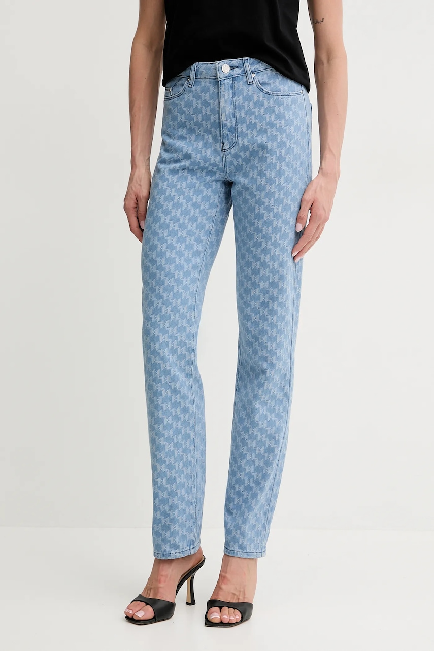 Bavlněné džíny Karl Lagerfeld dámské, medium waist, A2W10109