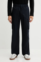 Bavlněné kalhoty Armani Exchange pánské, tmavomodrá barva, ve střihu cargo, XM000943 AF11882