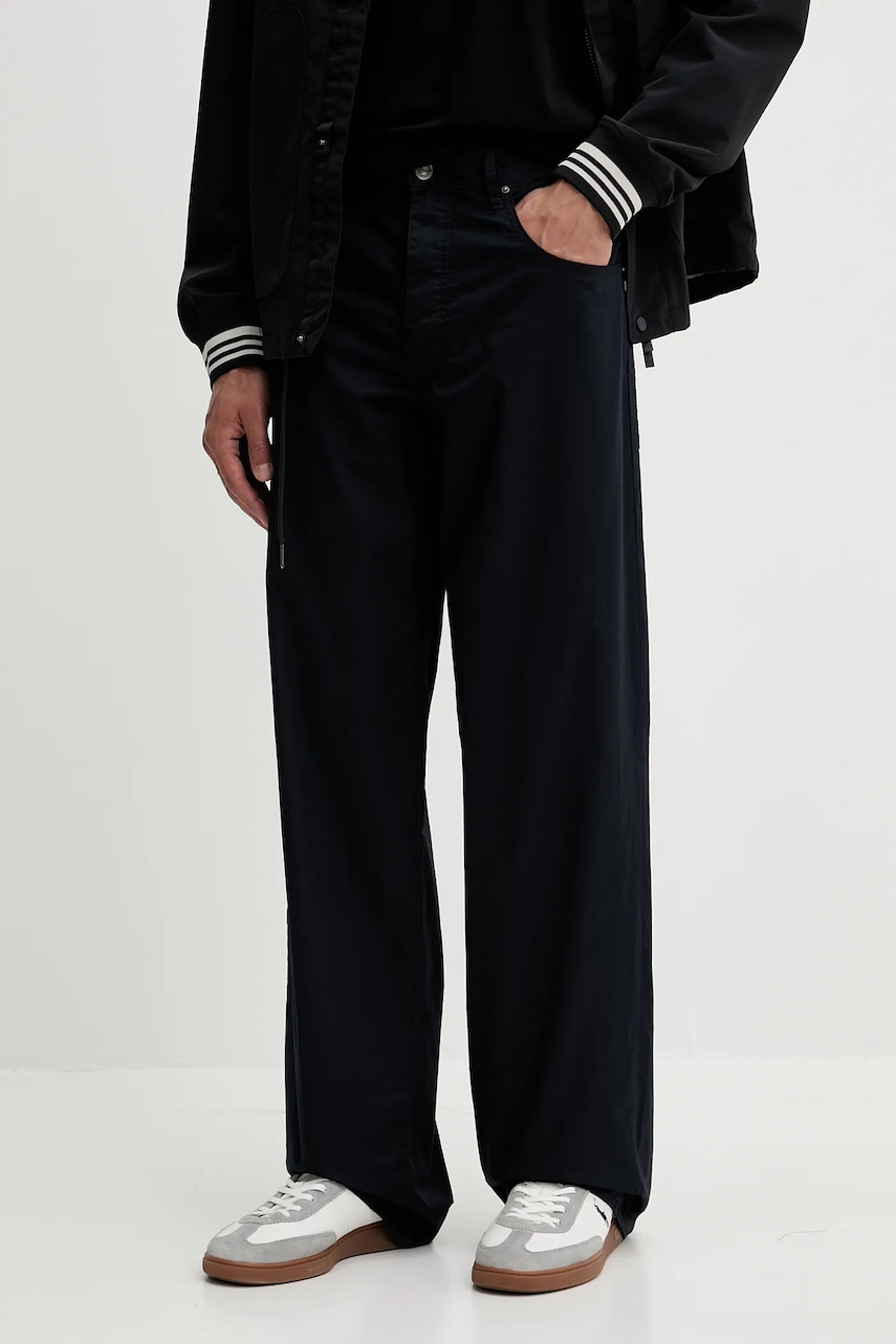 Bavlněné kalhoty Armani Exchange pánské, tmavomodrá barva, XM000076 AF11882