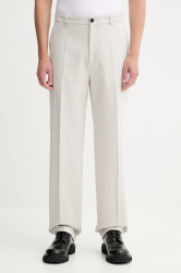 Bavlněné kalhoty Filippa K pánské, šedá barva, 31433