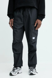 Bavlněné kalhoty Hugo Blue Gadic242 pánské, černá barva, ve střihu cargo, 50545643