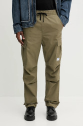 Bavlněné kalhoty Hugo Blue Gadic242 pánské, zelená barva, ve střihu cargo, 50545643
