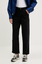 Bavlněné kalhoty The North Face Cedar Canvas Work černá barva, high waist, NF0A8B9DJK31
