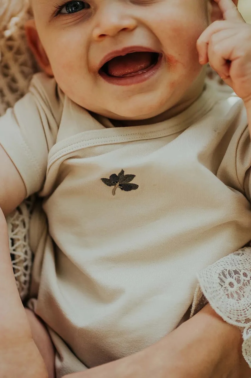 Bavlněné kojenecké body Donsje Cadey Bodysuit Olive