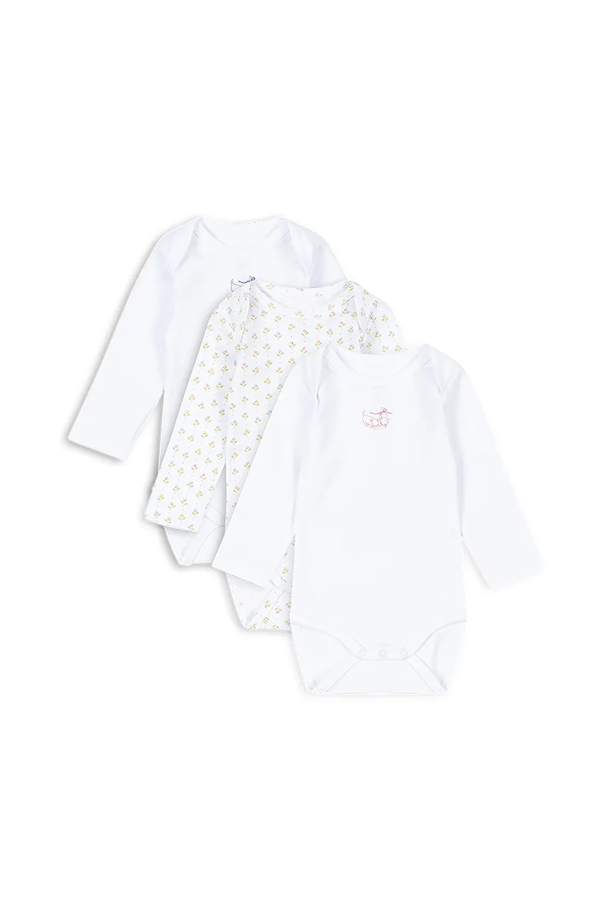 Bavlněné kojenecké body Fanga Fontana FIO 3 PACK LS BODY OCS 3-pack