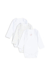 Bavlněné kojenecké body Fanga Fontana FIO 3 PACK LS BODY OCS 3-pack