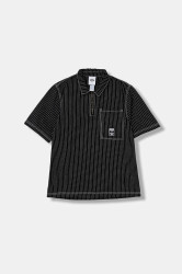 Bavlněné polo tričko adidas Originals Graphic Lo Sh pánské, černá barva, JW0171