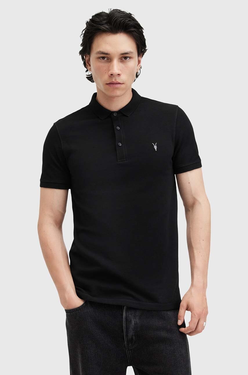Bavlněné polo tričko AllSaints REFORM