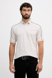 Bavlněné polo tričko Armani Exchange pánské, béžová barva, XM001359 AF13026