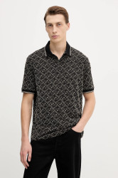 Bavlněné polo tričko Armani Exchange pánské, černá barva, XM001883 AF10356