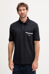 Bavlněné polo tričko Armani Exchange pánské, tmavomodrá barva, s potiskem, XM000990 AF10366