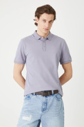 Bavlněné polo tričko Medicine pánské, fialová barva