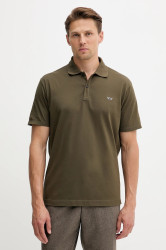 Bavlněné polo tričko Paul&Shark Knitwear zelená barva, 99311000